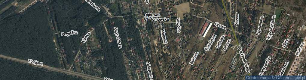 Zdjęcie satelitarne Dąbrowa Chotomowska ul.